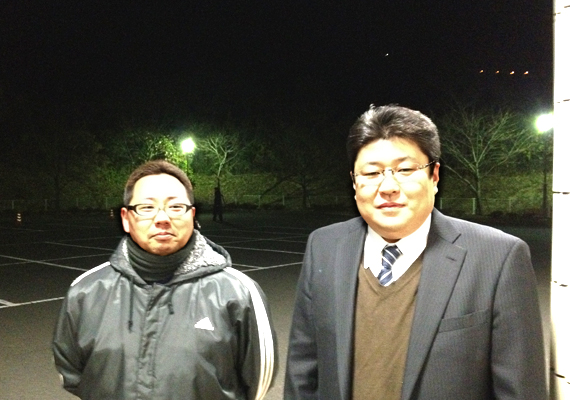 消防出初式の時にお会いし、私(戸高賢史)、渡辺真孝さんと記念撮影をしました